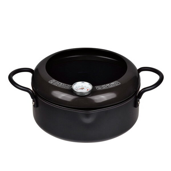 【送料無料】パール金属 HC-243 涼味家 温度計付両手天ぷら鍋20cm