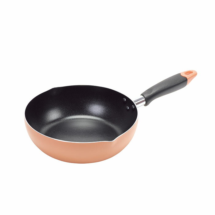 Ih/Gas Compatible - パール金属 HC-398 ふっ素加工IH対応目盛付料理フライパン24cm(オレンジ)