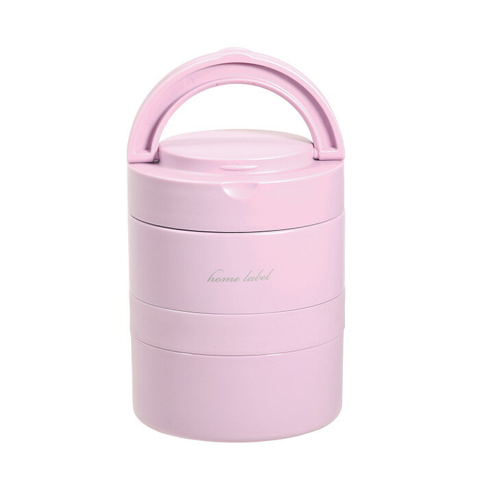 パール金属 DC-6009 ホームレーベル ステンレス連結式ランチジャー700ml(オーキッドピンク)　保温保冷/..