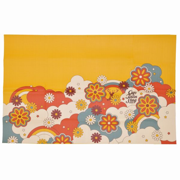 パール金属　UB-3094　クッションレジャーシート 90×60cm （レトロフラワー）【キャプテンスタッグ　アウトドア　キャンプ　園芸　防災　お出かけ】