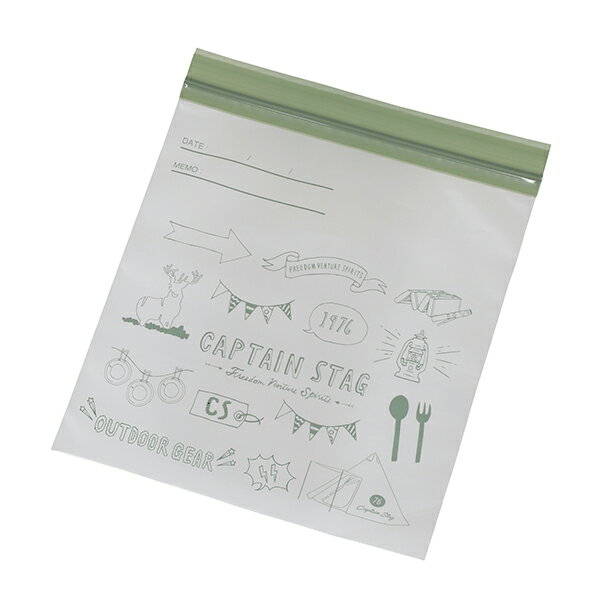 【2160円以上送料無料】キャプテンスタッグ UW-2044 CS フリーザーバッグ M（グリーン）40枚 3