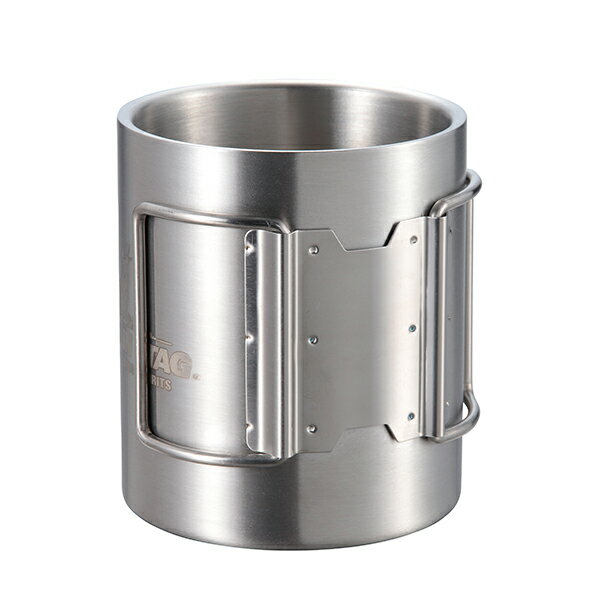 【2160円以上送料無料】キャプテンスタッグ UH-2019 NEWフリーダム　ダブルステンマグカップ350折りたたみハンドル