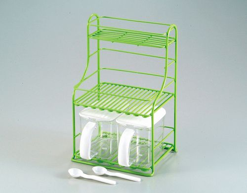 【2160円以上送料無料】モイスト 調味料ストッカー 2個セット グリーン グリーンワイヤー