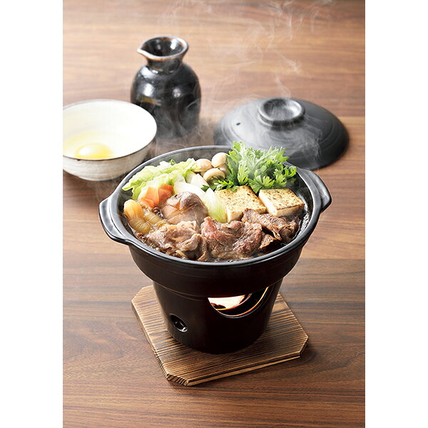 【2160円以上送料無料】 パール金属 HB-5215 和ごころ懐石 陶器製すきやき鍋 鍋 ナベ フライパン 深い 調理器具 料理 調理 キッチン用品 ガス 炒める 煮る 蒸す シンプル 家 仕事 お店 飲食店 旅館 料亭 和食 一人暮らし 家族 お鍋 寄せ鍋 一人鍋 固形燃料 strade-web-10059710 ショップトレード サンプル画像2