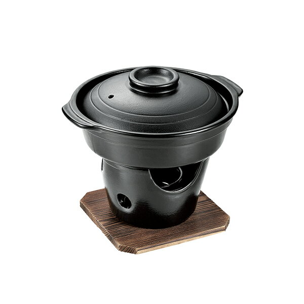 【2160円以上送料無料】パール　HB-5221 和ごころ懐石 陶器製すきやき鍋コンロ付セットのサムネイル