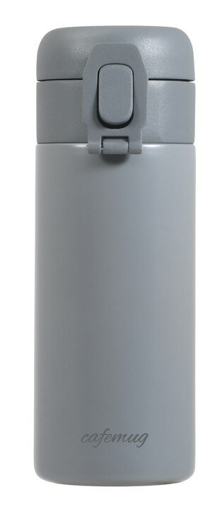 パール金属 カフェマグ シームレスワンタッチマグボトル350(ダークグレー) HC-838 【真空断熱 保温 保..