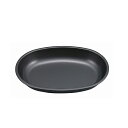 【2160円以上送料無料】キャプテンスタッグ UH-0062 メタリックブラックコート 小判型カレー皿