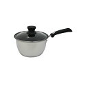 【2160円以上送料無料】パール金属 クラッセ 3層底ガラス蓋付片手鍋14cm(内面ふっ素加工) HB-3413