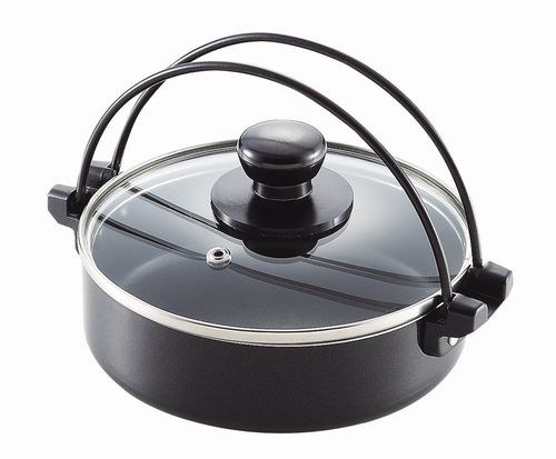 Ih Compatible - 【2160円以上送料無料】 パール金属 プチクック ふっ素加工IH対応ガラス蓋付すきやき鍋 16cm HB-2456 ナベ 鍋 調理器具 キッチン用品 ガス IH 料理 調理 すき焼き お鍋 蓋つき フタ 一人 友達 家族 パーティー 団欒 食事 家 店 業務用 飲食店 本格的 持ち手つき シンプル