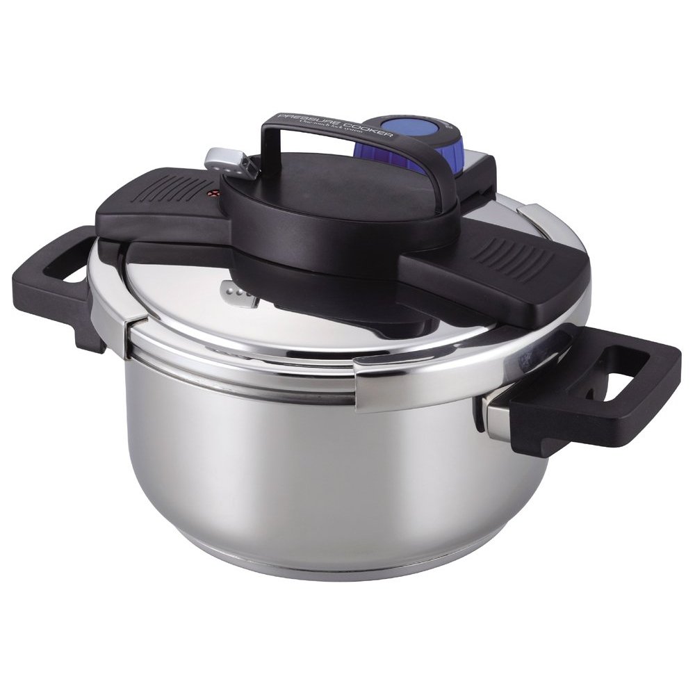 【2160円以上送料無料】3層底ワンタッチレバー 圧力鍋 4.0L 7合炊 H-5388