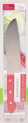 【2160円以上送料無料】 パール金属 NEWパスタイム　ステンレス三徳包丁　レッド F-2291