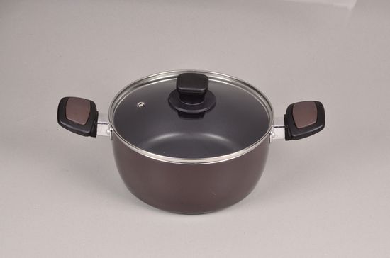 【2160円以上送料無料】 パール金属 ニューチャコ ふっ素加工IH対応ガラス蓋付両手鍋 20cm 
