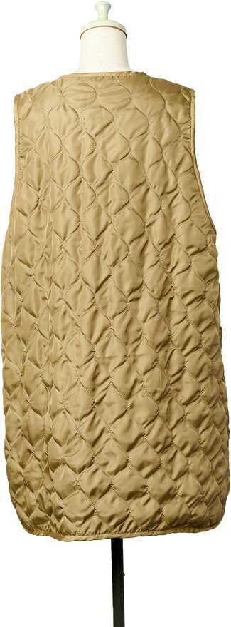 レップ エプロン デイバイデイ カーモス ボアキルトエプロン ベージュ