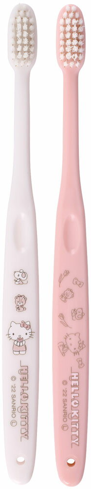 メール便 スケーター TBN1W コンパクトヘッド歯ブラシ 2P KT ラインデザイン【歯ブラシセット キッズ こども ハブラシ キャラクター サンリオ キティ 虫歯予防 かわいい 2本入】