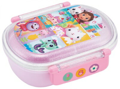 スケーター ギャビーのドールハウス 抗菌 ふわっとフタタイトランチボックス 食洗器対応 QAF2BAAG　お弁当箱 一段 レンジ対応 丸型 おしゃれ スリム 子ども かわいい おしゃれ 女の子 女子