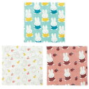 スケーター かや生地ふきん 3枚セット miffy ミッフィー KFKC3 【30×30cm 蚊帳織 かやおり 布巾 キャラクター 台所 用品 グッズ キッチン...