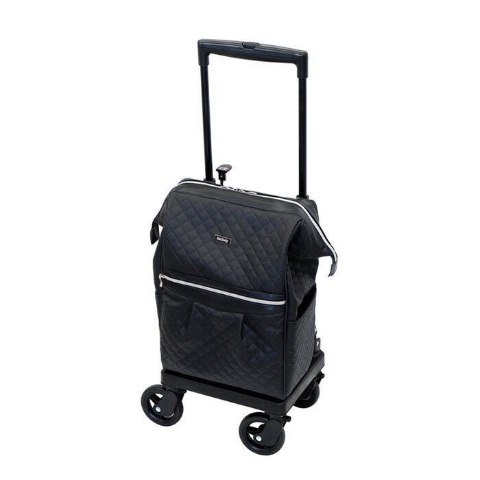 島製作所 メロディ スムーズグランデ　キルティングBK　ブラック　ショッピングカート　横押しタイプ