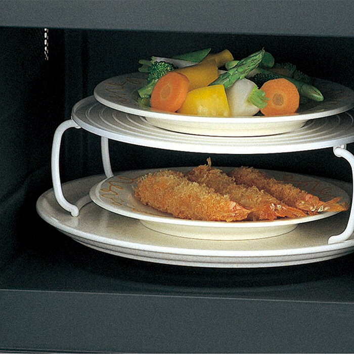 【2160円以上送料無料】一席二調 電子レンジ専用2段重ね棚 50261060