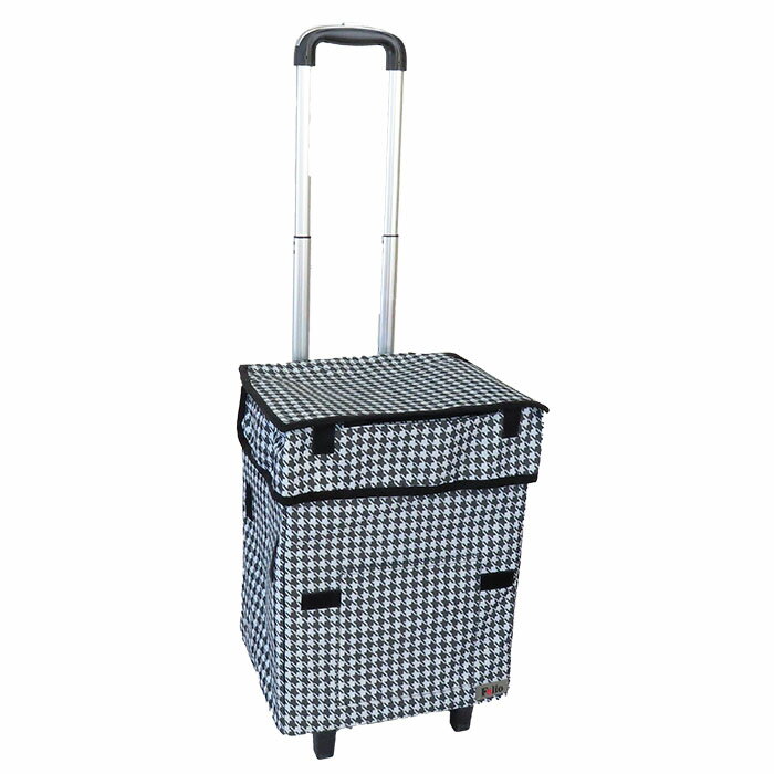 乐天商城 - 富士商 F21806 Felioスマートショッピングバッグ　エッグホルダー付 ハウンドトゥース