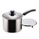【2160円以上送料無料】NEWだんらん ステンレス製ガラス蓋付片手兼用鍋 18cm H-5871 フライパン 鍋 ナベ 調理器具 キッチン用品 料理 調理 ガ...