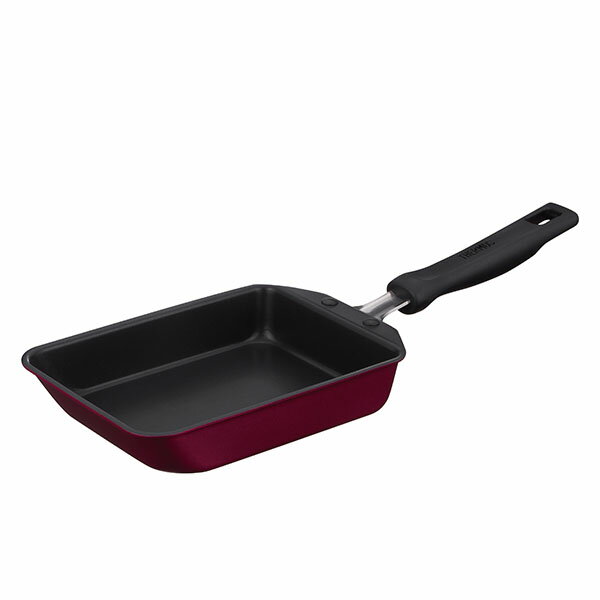 サーモス KFM-013ER デュラブルシリーズ エッグパン 玉子焼き レッド IH・ガス対応　超深型設計