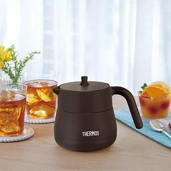 【送料無料】サーモス　TTE−450　真空断熱ティーポット　BW　450ml ブラウン