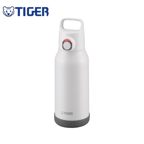 タイガー ハンドル付き ステンレスボトル 1.0L スモークホワイト MTA-H100 WH 【Tiger 真空断熱 パッキン一体 直飲み ダイレクト おしゃれ 軽量 保冷 底カバー】