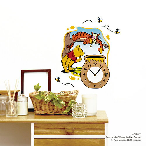 【2160円以上送料無料】東洋ケース WC-D-02 ウォールクロックステッカー 02/くまのプーさん [2]