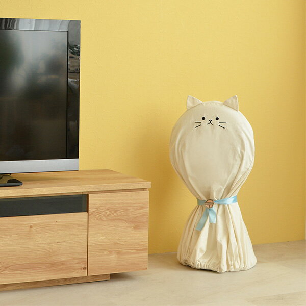 【2160円以上送料無料】東洋ケース NKC-FC-WH 猫家電カバー　扇風機カバー　シロ