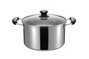 和平 烹味屋 RB-3258 IH対応 兼用鍋 24cm 【ステンレス製 IH対応 ガス火対応 丈夫 両手鍋 強化ガラス 煮物 蒸し 目皿付 新生活】
