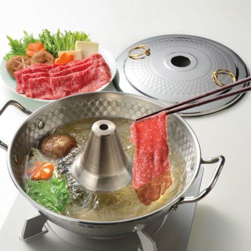 ショップトレードの和平 匠丈膳 蓋付しゃぶしゃぶ鍋 26cm RB-2848｜アングル2