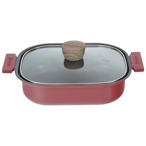 和平 クックタブ テーブルポット 18×23cm レッド RB-2860