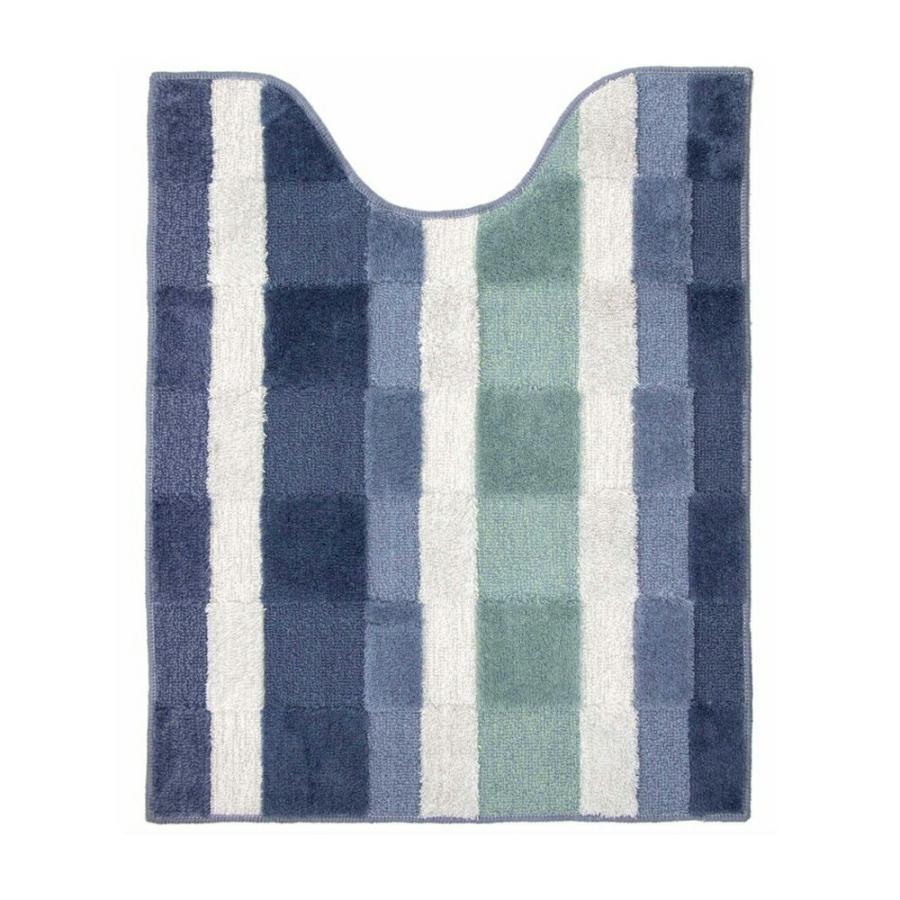 ヨコズナ モザイク 胴長トイレマット ブルー