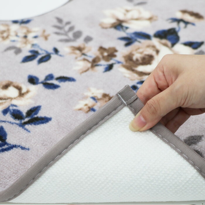 【まとめ買い=6個単位】すべり止め付き トイレマット アソート(色柄ある場合) BT-553(su3b556)