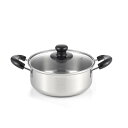 ヨシカワ オール熱源対応 クックルック ベーシック 両手鍋 20cm SJ3773 ステンレス IH/ガス火対応