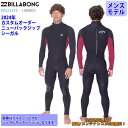 24 SS BILLABONG ビラボン シーガル ウェットカスタム NEW BACK ZIPPER ニューバックジップ ウエットスーツ オーダー 春夏用 メン...