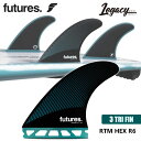 Futures. フューチャー サーフィン フィン RTM HEX R6 RAKE レイク Legacy シリーズ トライ ミディアム Mサイズ 3本セット ブルー 青 日本正規品