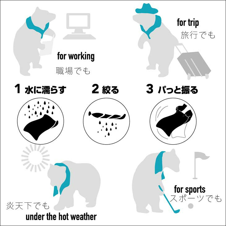 GENIAL �����˥��� ICE TOWEL ������������ �䴶������ �����륿���� �Ҥ��꥿���� ����ӥʥݡ��� uv���å� ������ SPF45+ ����������