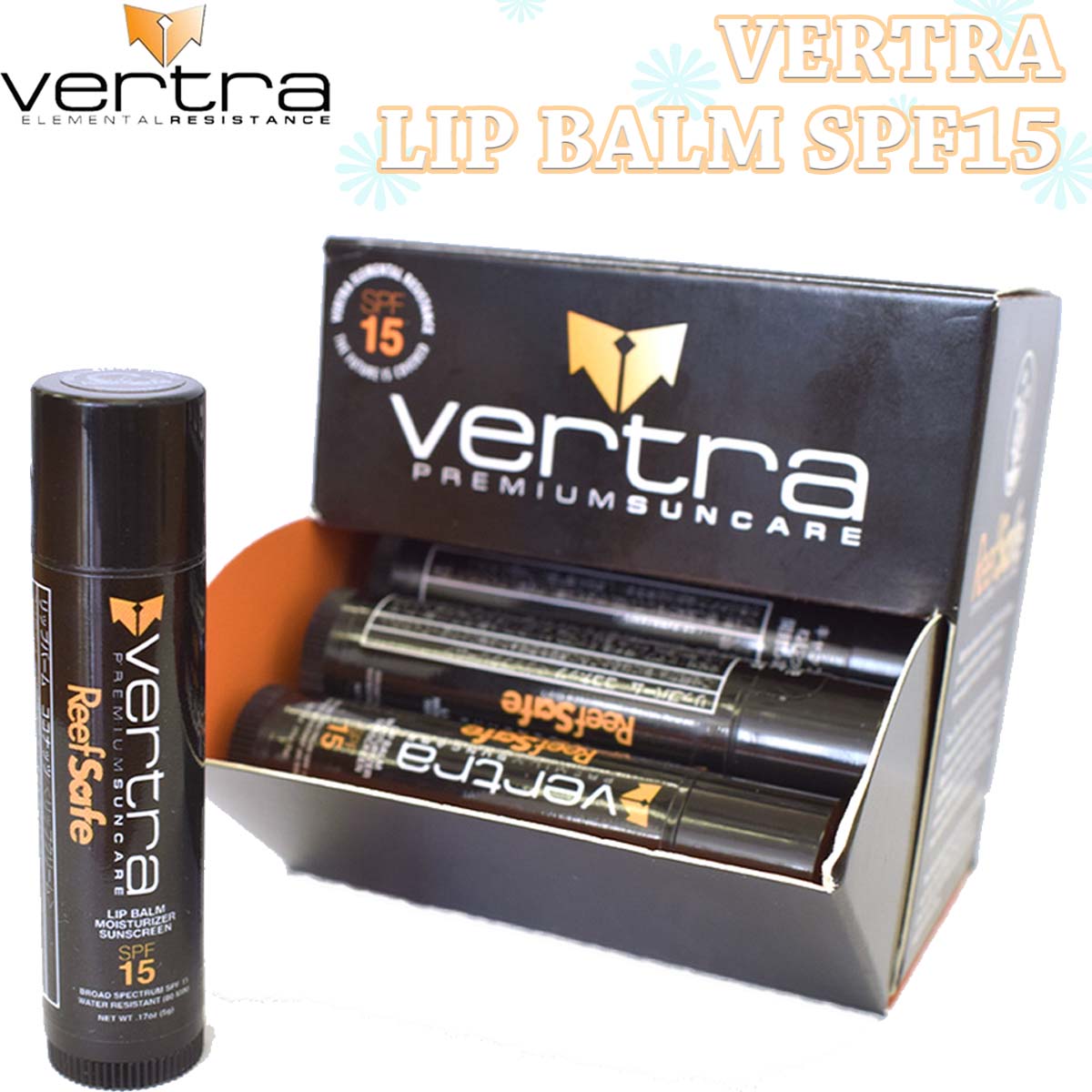 Vertra バートラ UVリップクリーム VERTRA LIP BALM SPF15 乾燥防止 ココナッツ 固形日焼け止め UVプロテクト 唇用 サンケア マリンスポーツ サーフィン 日本正規品