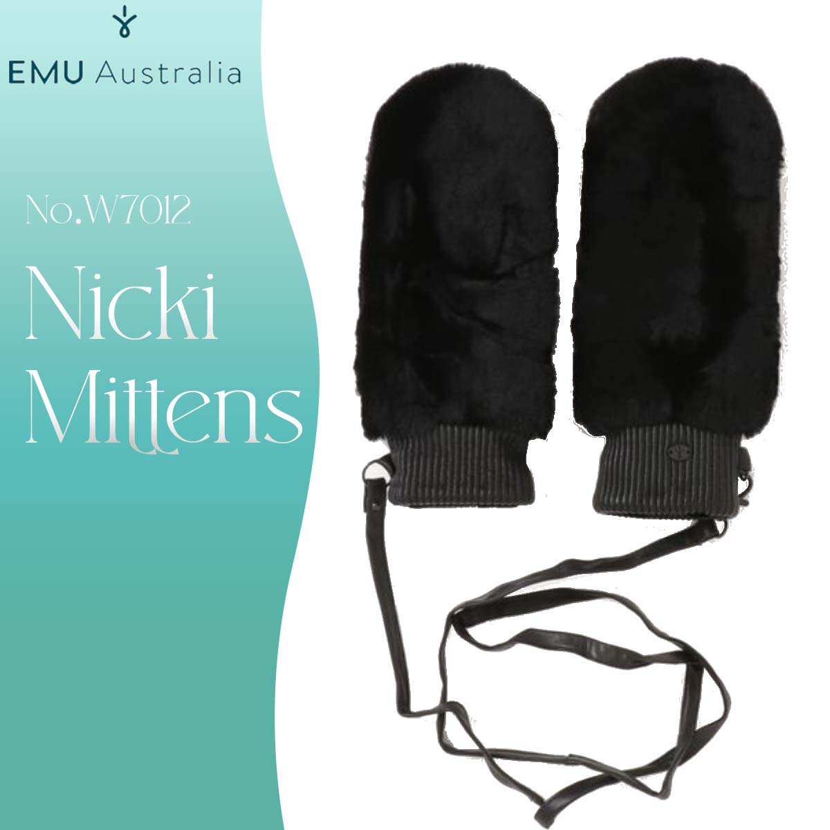エミュ 手袋 EMU Australia エミュー オーストラリア ミトングローブ Nicki Mittens 手袋 スキン ひも付き 取り外し可能 防寒 吸湿 プレゼント ギフト スノー小物 ウィンター レディース 品番 W7012 日本正規品
