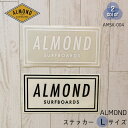 Almond Surfboards & Design アーモンドサーフボードデザイン ステッカー Lサイズ STICKER シール カッティングシート 防水ステッカー 品番 AMSK-004 日本正規品