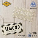 Almond Surfboards & Design アーモンドサーフボードデザイン ステッカー Mサイズ STICKER シール カッティングシート 防水ステッカー 品番 AMSK-004 日本正規品