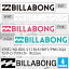 BILLABONG(ビラボン) 品番:B00-S11 カッティングステッカ－ BLK(ブラック)/WHT(ホワイト)/AQA(アクア)/PNK(ピンク) W220mm シール ロゴステッカー 型抜き 日本正規品