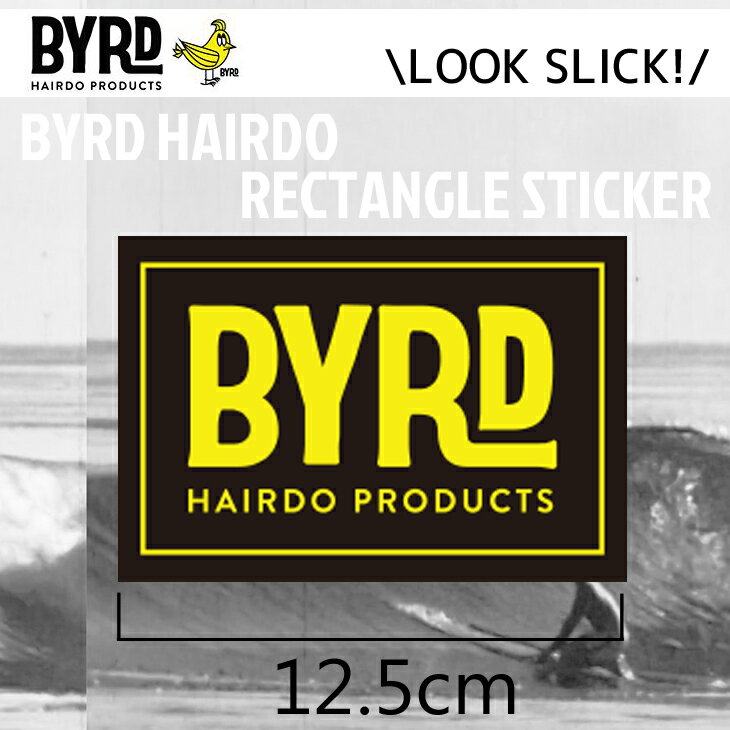 BYRD o[h HAIRDO POMADE wA[|}[h wA[ N^O XebJ[ XNGAS `XebJ[ HAIRDO RECTANGLE STICKER {Ki