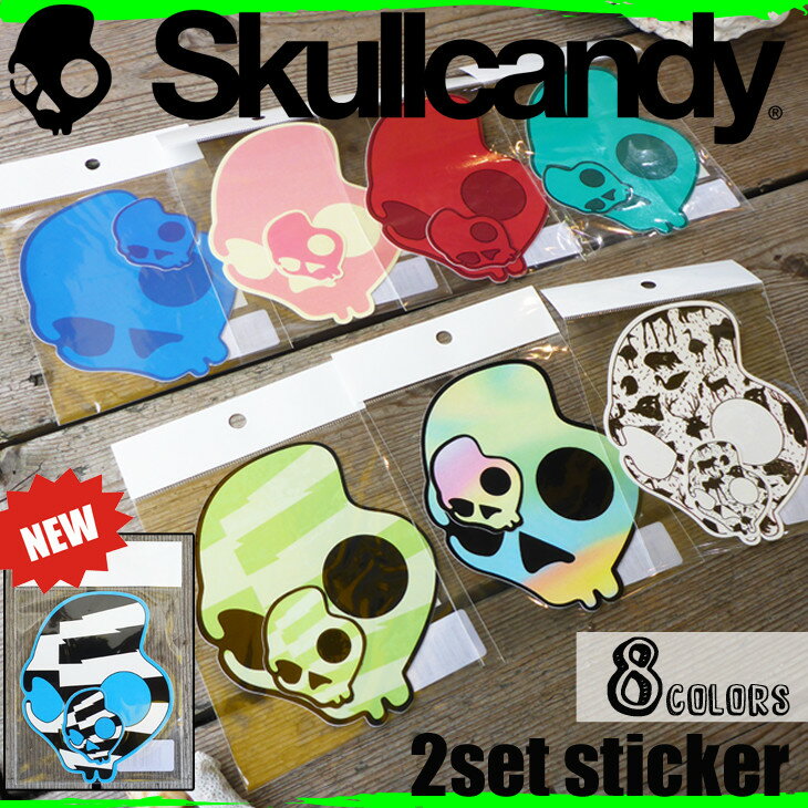 Skullcandy スカルキャンディー ステッカー シール ロゴステッカー サーフィン 大小2枚セット sticker