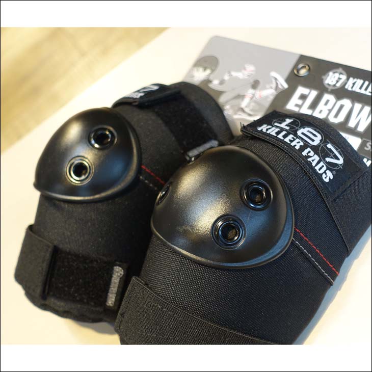 【5/9〜5/15エントリーでP10倍】187KILLER PADS 187キラーパッド プロテクター ELBOW PAD ひじ 肘 保護 ガード 大人用 防具 自転車 BMX スケート 黒　ブラック 日本正規品 2