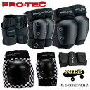 PRO-TEC vebN veN^[ BLACK CHECKER YOUTH Jr. 3-PACK PADS WjA LbY 3_ Zbg j[ G{[ Xg pbh ubN `FbN Ђ G Ђ I  XP[g {[h XP{[ ی qǂp {Ki