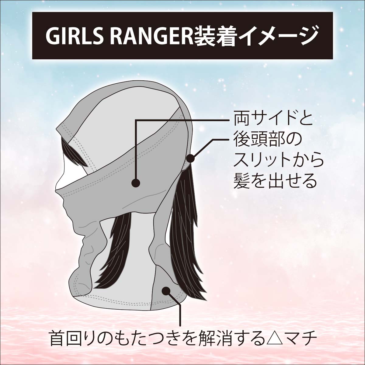 【11/4〜11/10エントリーでP10倍】24/25 eb's エビス 目出し帽 GIRLS RANGER MASK ネックウォーマー フェイスマスク 顔 スノー スノー小物 スノーボード スノボ スキー snow レディース ガールズ 2024年秋冬 品番 #4400401 日本正規品
