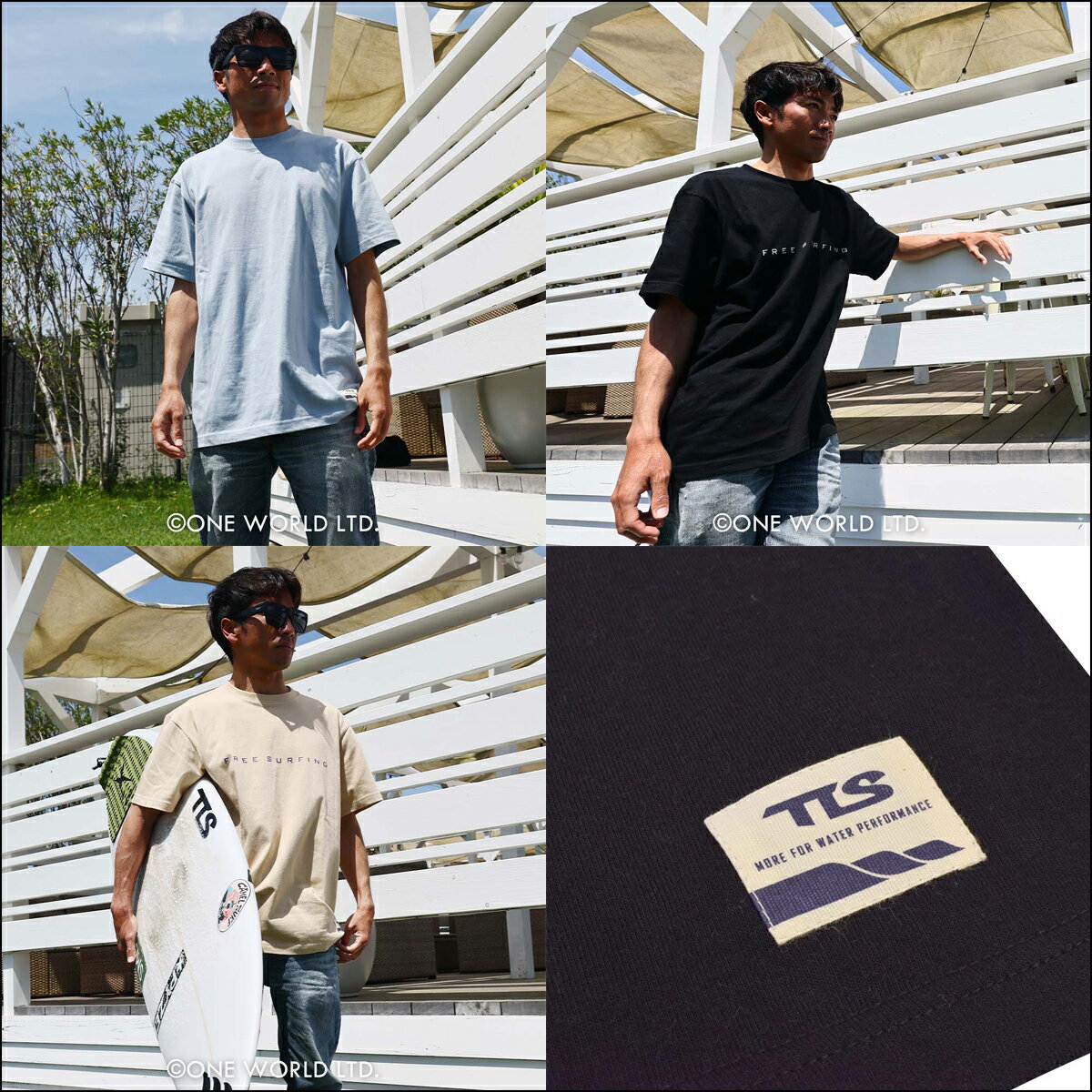 【5/23〜5/26エントリーでP10倍】24 TLS TOOLS トゥールス Tシャツ T-SHIRTS FREE SURFING フリーサーフィン トップス 半袖 夏服 パステル メンズ コットン100% 綿100% 透けない マリンスポーツ サーフィン ユニセックス ツールス 2024年春夏 日本正規品 2
