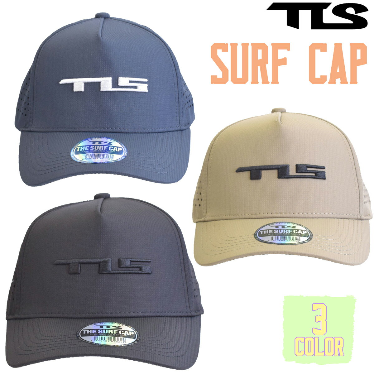 24 TOOLS TLS トゥールス ツールス SURF CAP キャップ スウェットバンド メッシュ素材 スナップボタン 2024年春夏 日本正規品